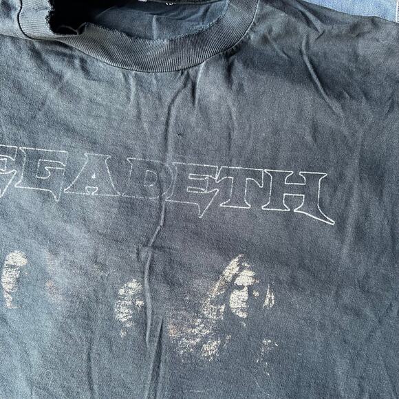 Vintage faded black megadeth giant tag distressed graphic t shirt - Picture 15 of 15
